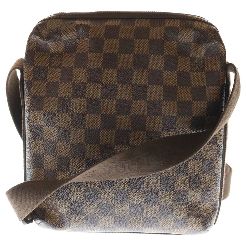 Louis Vuitton Damier Trotter Bobourg Shoulder Bag Brown PVC N41135 Gold Hardware