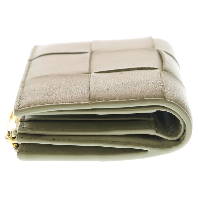 Bottega Veneta Maxi Intrecciato Cassette Compact Wallet Fold Wallet Coin Case
