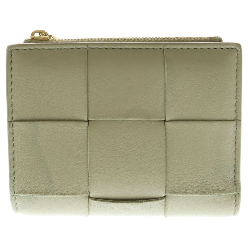 Bottega Veneta Maxi Intrecciato Cassette Compact Wallet Fold Wallet Coin Case