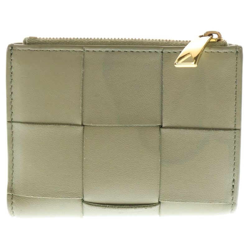 Bottega Veneta Maxi Intrecciato Cassette Compact Wallet Fold Wallet Coin Case
