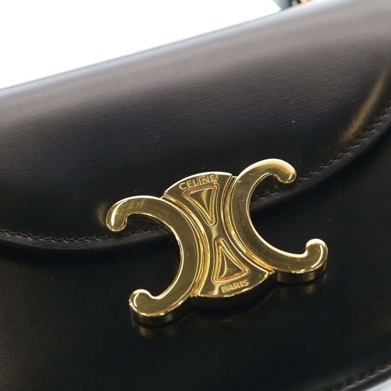 Celine Mini Bouzas Cles A Triomphe 2WAY Bag Mini Handbag Shoulder Bag Black