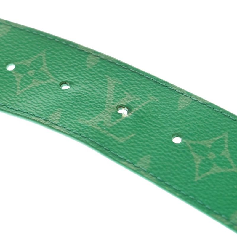 Louis Vuitton Ceinture Logo Belt Saint Laurent LV Monogram Leather Belt Green