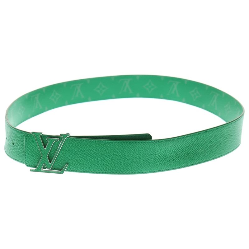 Louis Vuitton Ceinture Logo Belt Saint Laurent LV Monogram Leather Belt Green