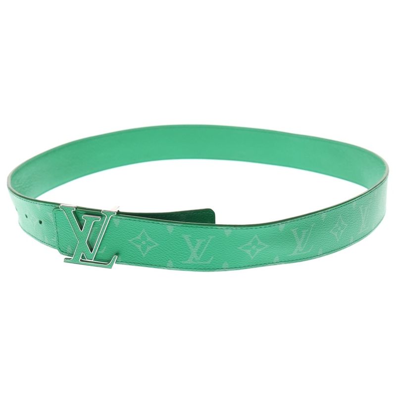 Louis Vuitton Ceinture Logo Belt Saint Laurent LV Monogram Leather Belt Green