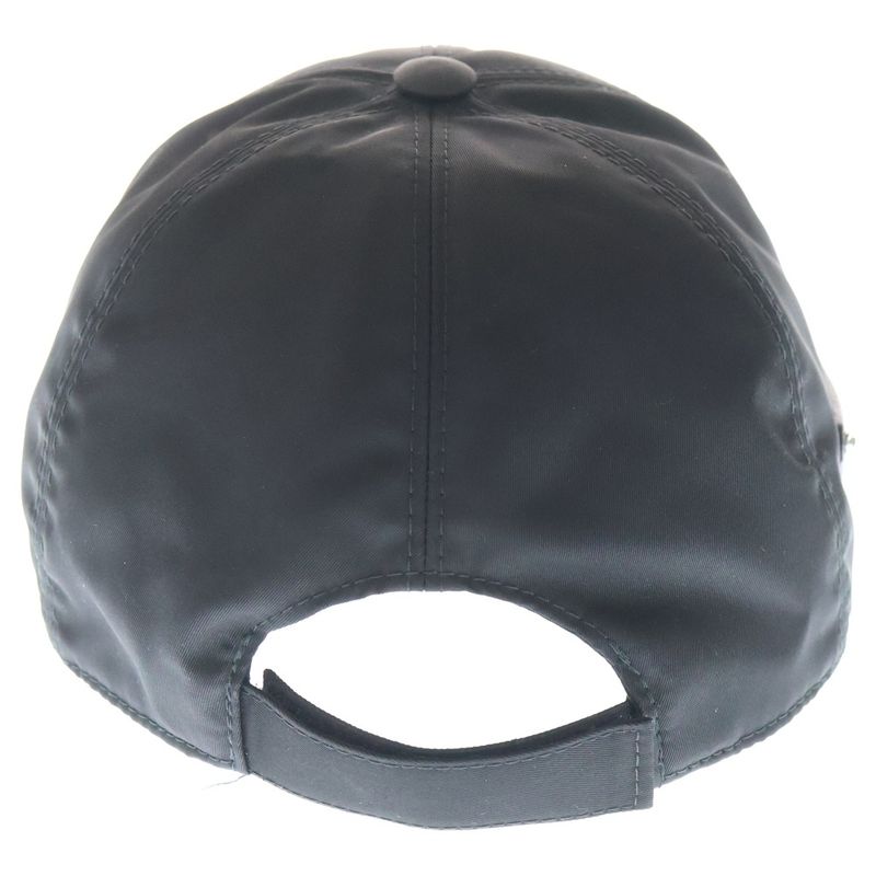 Prada Triangle Logo Cap Hat Black Nylon M 1hc274