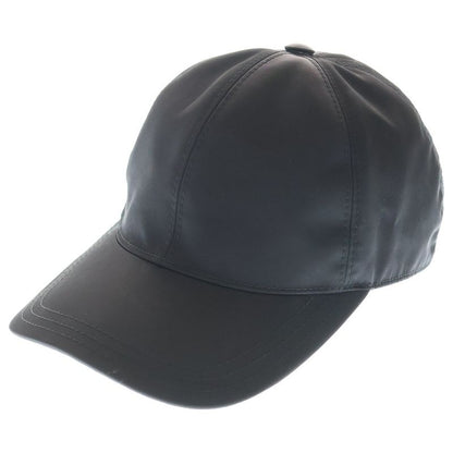 Prada Triangle Logo Cap Hat Black Nylon M 1hc274