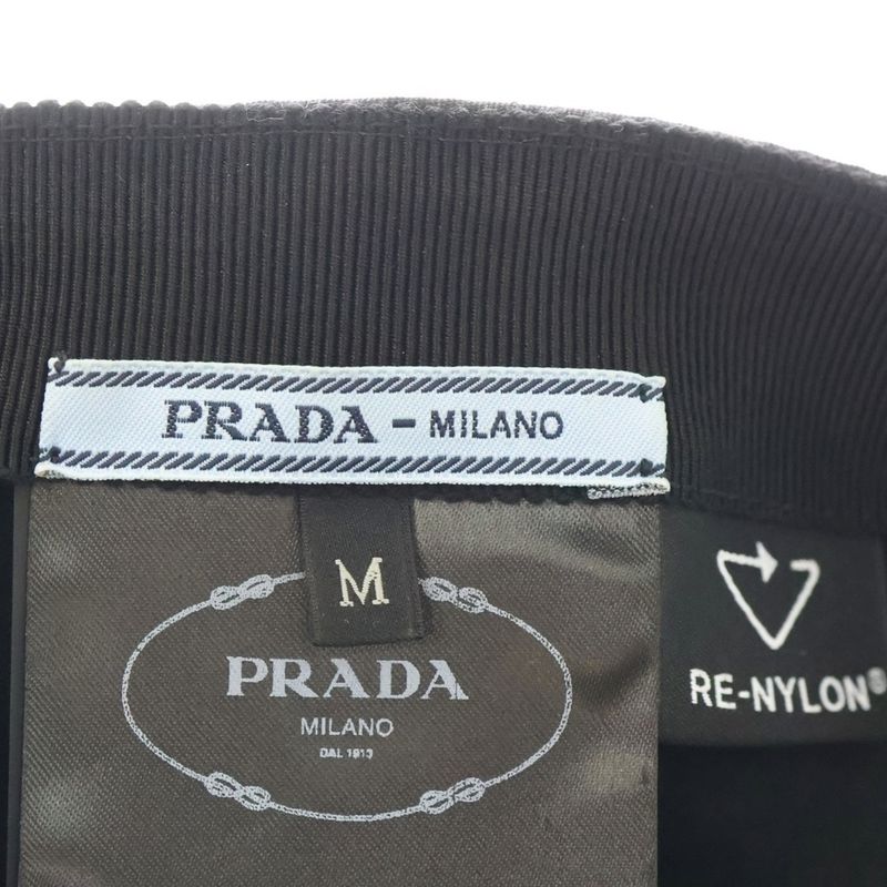 Prada Triangle Logo Cap Hat Black Nylon M 1hc274