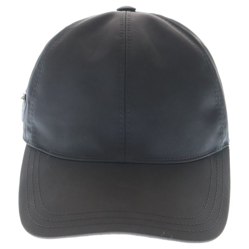 Prada Triangle Logo Cap Hat Black Nylon M 1hc274