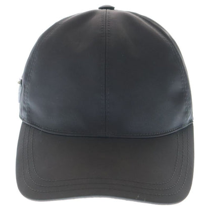 Prada Triangle Logo Cap Hat Black Nylon M 1hc274