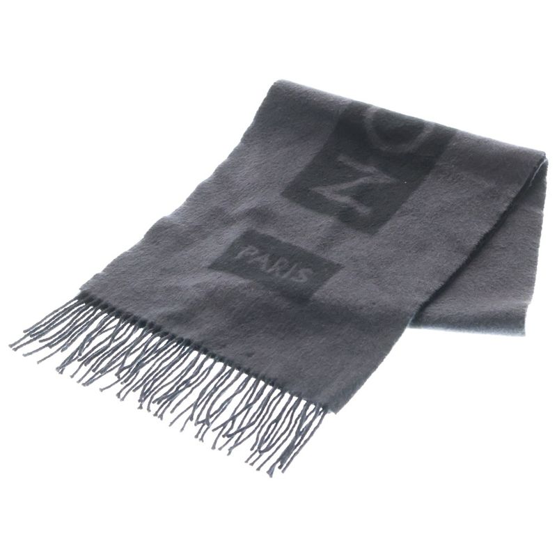 Louis Vuitton Echarpe Baroda Box Logo Scarf Shawl Black