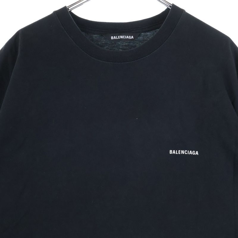 Balenciaga Front Logo Print Short-sleeved T-shirt Cut And Sewn 613968-tyk28
