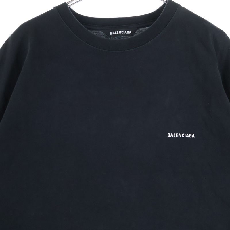 Balenciaga Front Logo Print Short-sleeved T-shirt Cut And Sewn 613968-tyk28