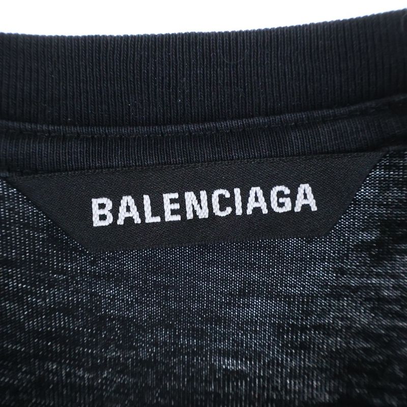 Balenciaga Front Logo Print Short-sleeved T-shirt Cut And Sewn 613968-tyk28