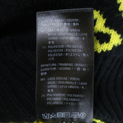 Balenciaga 20AW Allover Logo Jacquard Crewneck Knit Sweater Black 648433 T1567