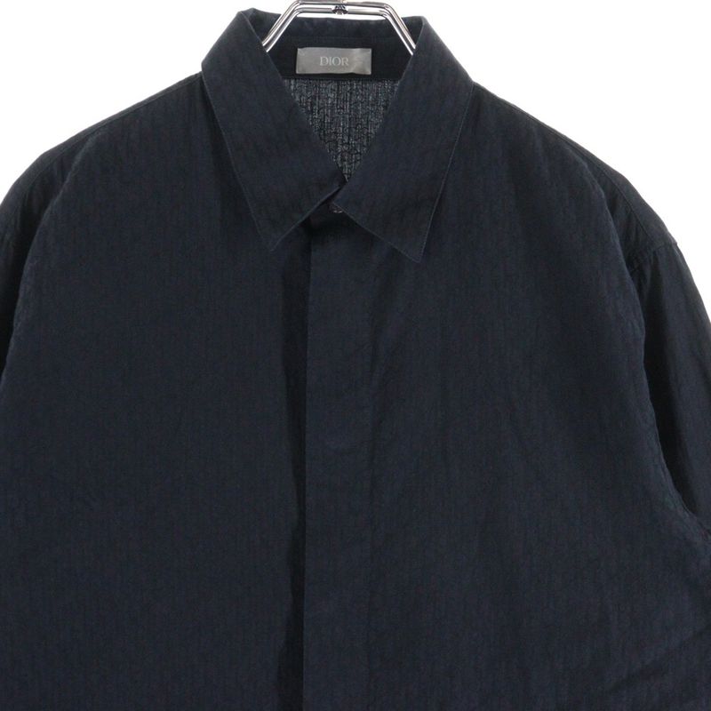 DIOR Long Sleeve Long Sleeve Shirt With Obscure Pattern Black 013c502a4743