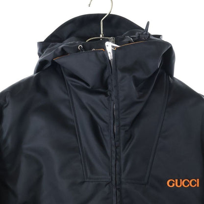 Gucci Logo Embroidered Nylon Twill Jacket Blouson Black 804964