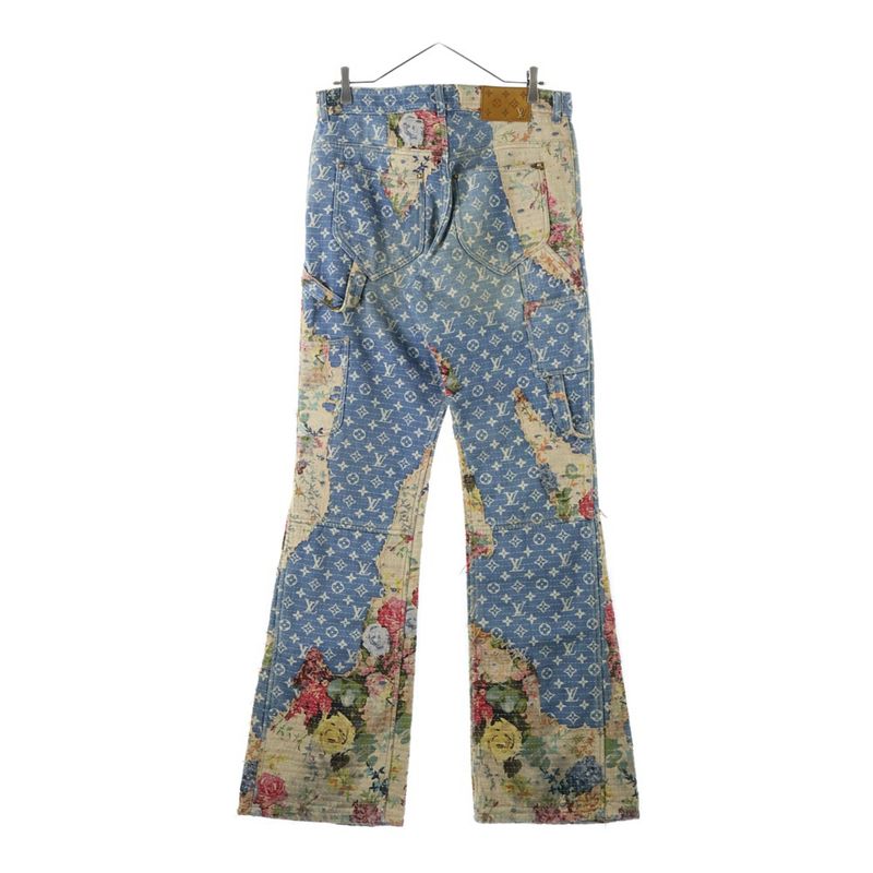 Louis Vuitton 22AW Destroy Carpenter Bell Bottom Denim Pants Jeans Rm222 JF0