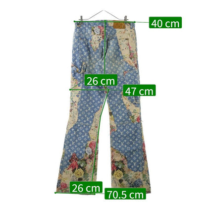 Louis Vuitton 22AW Destroy Carpenter Bell Bottom Denim Pants Jeans Rm222 JF0