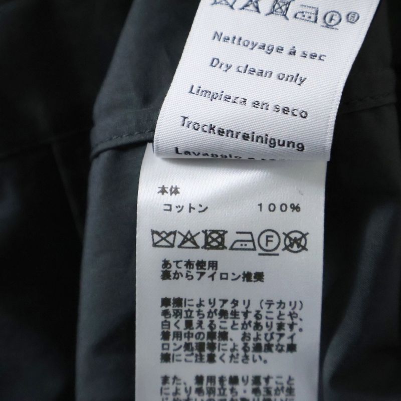 Hermes Serie Snap Button Stand Collar Cotton Multipockets Long Sleeve Shirt