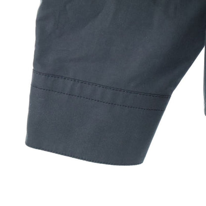 Hermes Serie Snap Button Stand Collar Cotton Multipockets Long Sleeve Shirt