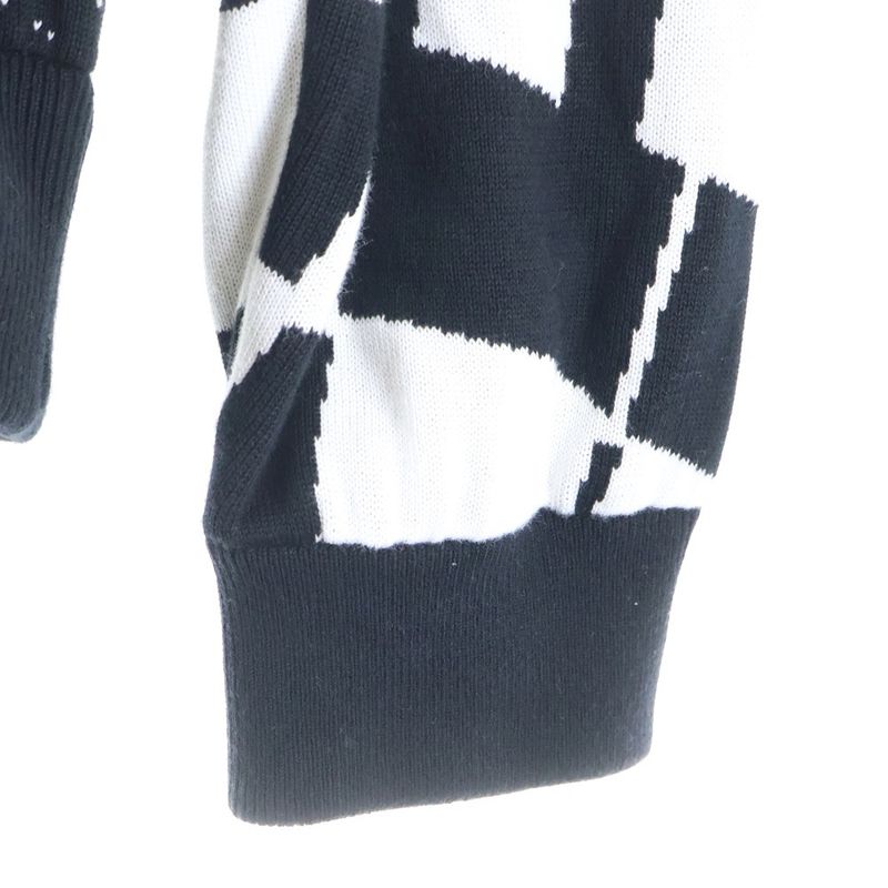 Louis Vuitton 23SS Paris Collage Jacquard Pullover Hoodie Black White Rm231 TB7