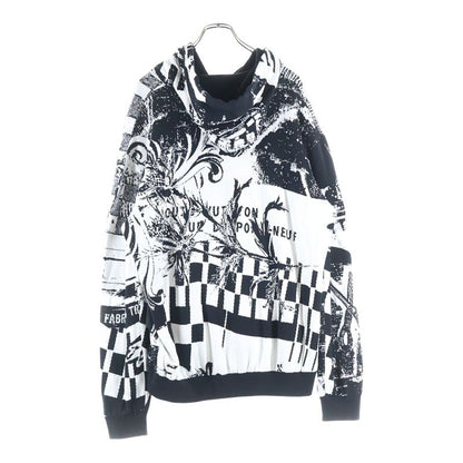 Louis Vuitton 23SS Paris Collage Jacquard Pullover Hoodie Black White Rm231 TB7