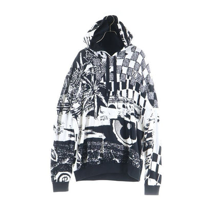 Louis Vuitton 23SS Paris Collage Jacquard Pullover Hoodie Black White Rm231 TB7