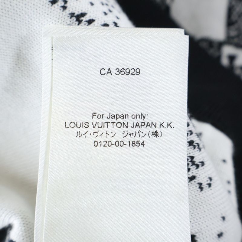 Louis Vuitton 23SS Paris Collage Jacquard Pullover Hoodie Black White Rm231 TB7