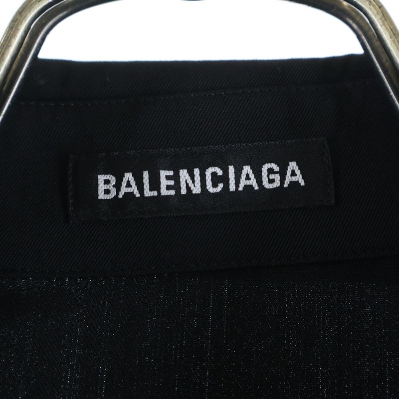 Balenciaga 21SS Front Button Rayon Open Collar Long Sleeved Shirt Jp57-2021-978