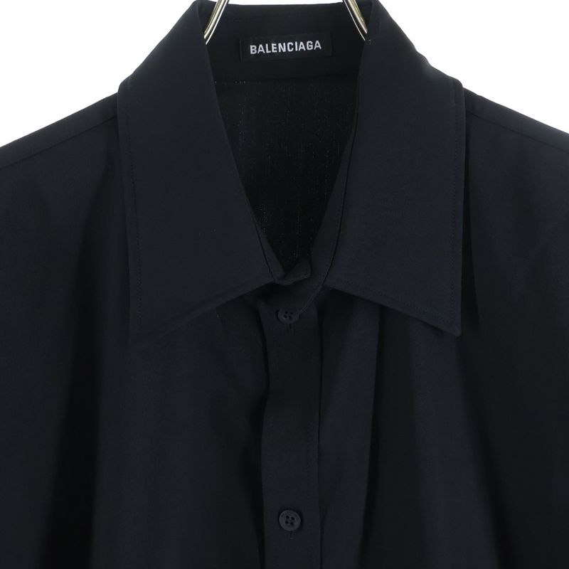 Balenciaga 21SS Front Button Rayon Open Collar Long Sleeved Shirt Jp57-2021-978
