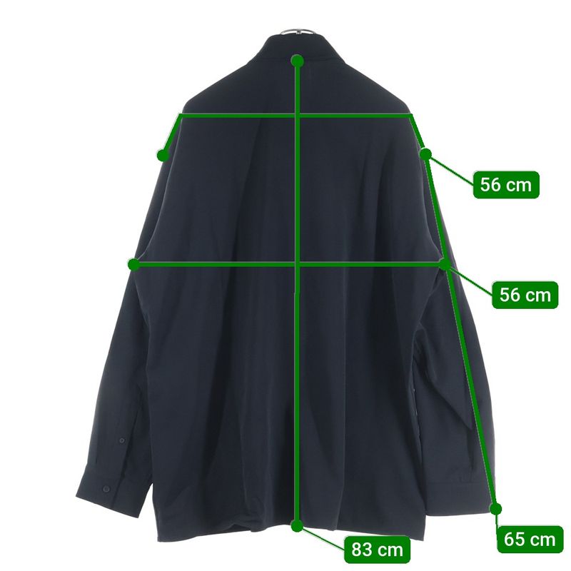 Balenciaga 21SS Front Button Rayon Open Collar Long Sleeved Shirt Jp57-2021-978