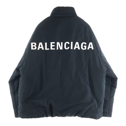 Balenciaga 18AW Padder Windbreaker Padder Windbreaker Back Logo Print Zip Up