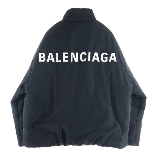Balenciaga 18AW Padder Windbreaker Padder Windbreaker Back Logo Print Zip Up