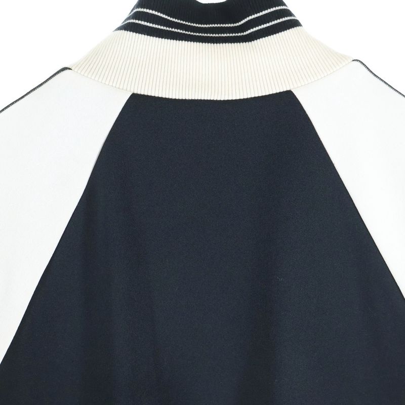 Celine Logo Embroidered Triomphe Sideline Technical Jersey Track Jacket Black