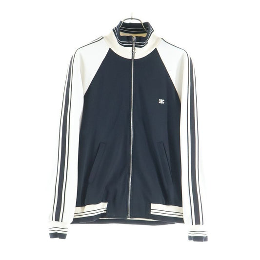 Celine Logo Embroidered Triomphe Sideline Technical Jersey Track Jacket Black