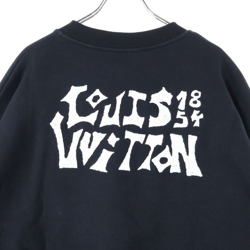 Louis Vuitton LV Comic Soul Patch Crewneck Sweatshirt Black Rm231 VW3 Hoy79w