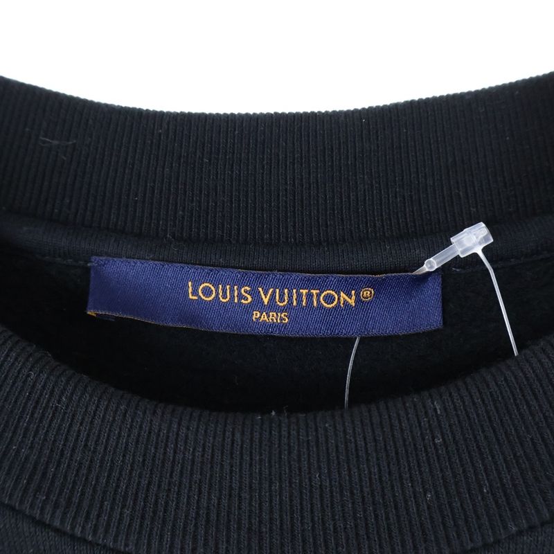 Louis Vuitton LV Comic Soul Patch Crewneck Sweatshirt Black Rm231 VW3 Hoy79w
