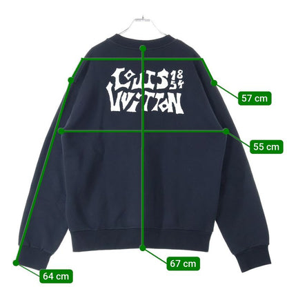 Louis Vuitton LV Comic Soul Patch Crewneck Sweatshirt Black Rm231 VW3 Hoy79w