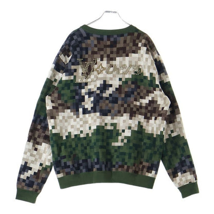 Louis Vuitton 24SS Damoflauge Jacquard Crewneck Cotton Knit Sweater Green Rm241