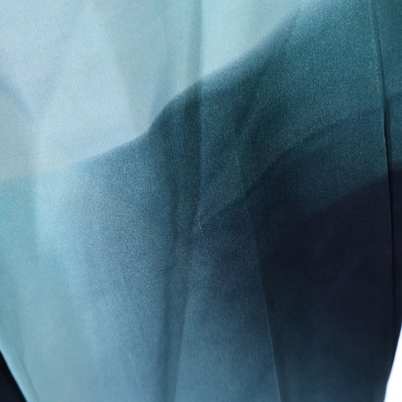 Louis Vuitton 21AW Silk-blend Gradient Rayon Open Collar Long Sleeve Shirt