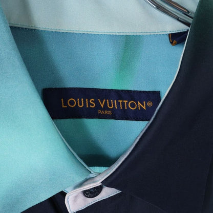 Louis Vuitton 21AW Silk-blend Gradient Rayon Open Collar Long Sleeve Shirt