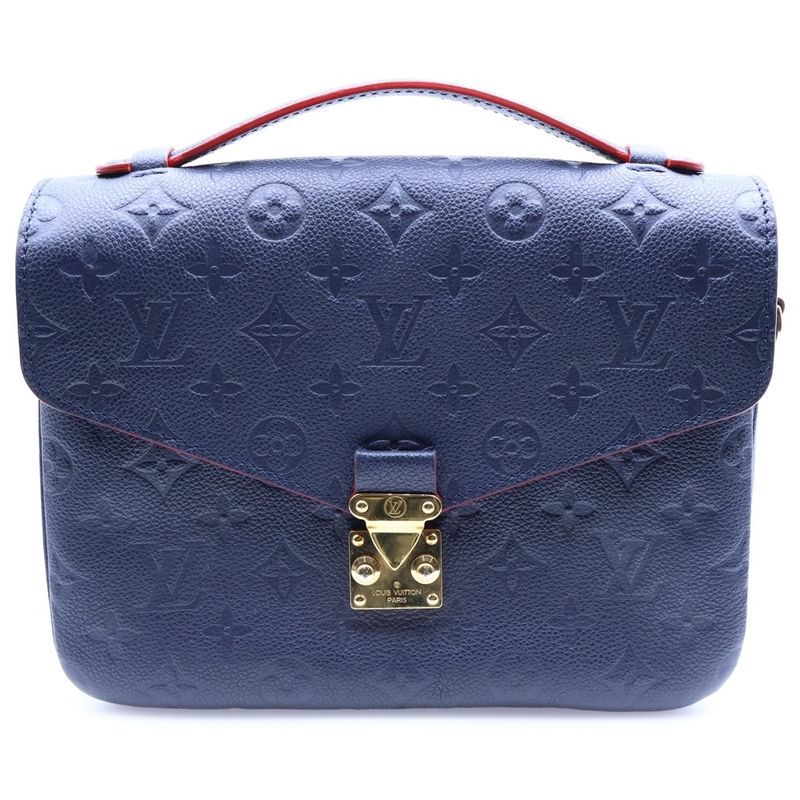 Louis Vuitton Monogram Empreinte Pochette Metis 2WAY Bag Shoulder Bag Navy And