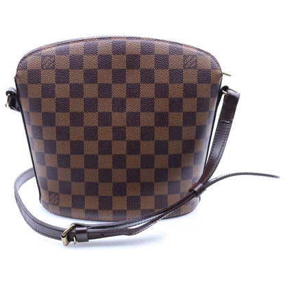 Louis Vuitton Damier Drouot Shoulder Bag Brown Pvcleather N51290 Gold Hardware