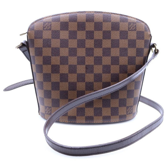 Louis Vuitton Damier Drouot Shoulder Bag Brown Pvcleather N51290 Gold Hardware
