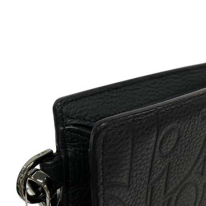 Dior/christian Dior Second Bag A5 Triangle Pouch Black Leather
