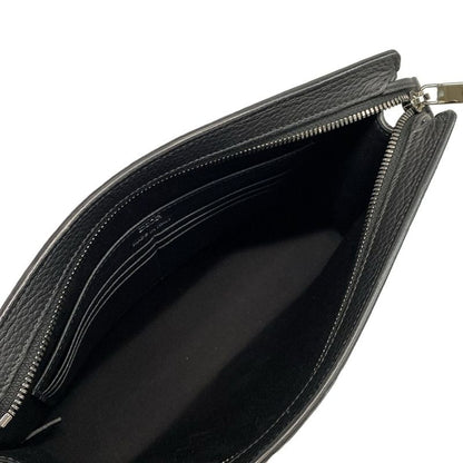 Dior/christian Dior Second Bag A5 Triangle Pouch Black Leather
