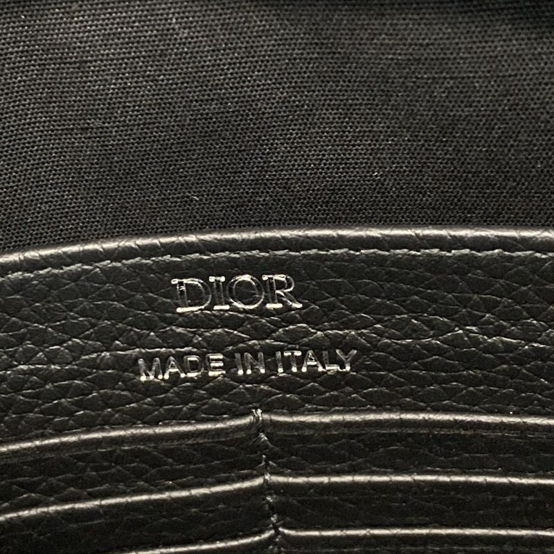 Dior/christian Dior Second Bag A5 Triangle Pouch Black Leather