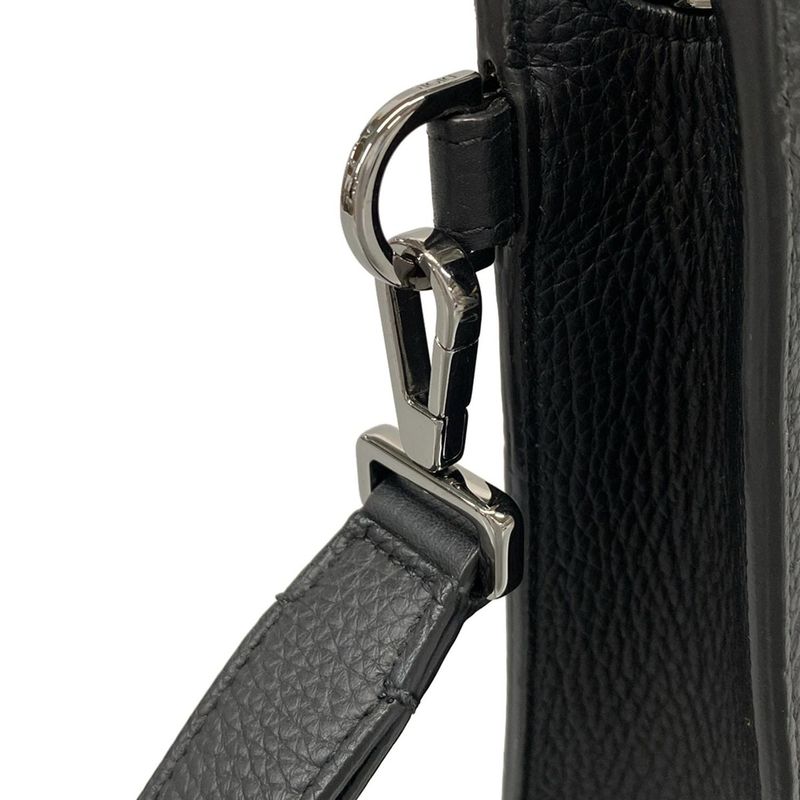 Dior/christian Dior Second Bag A5 Triangle Pouch Black Leather