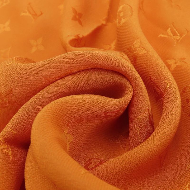 Louis Vuitton Scarf Carre Monaco Silk Orange Accessories Apparel Women Ladies