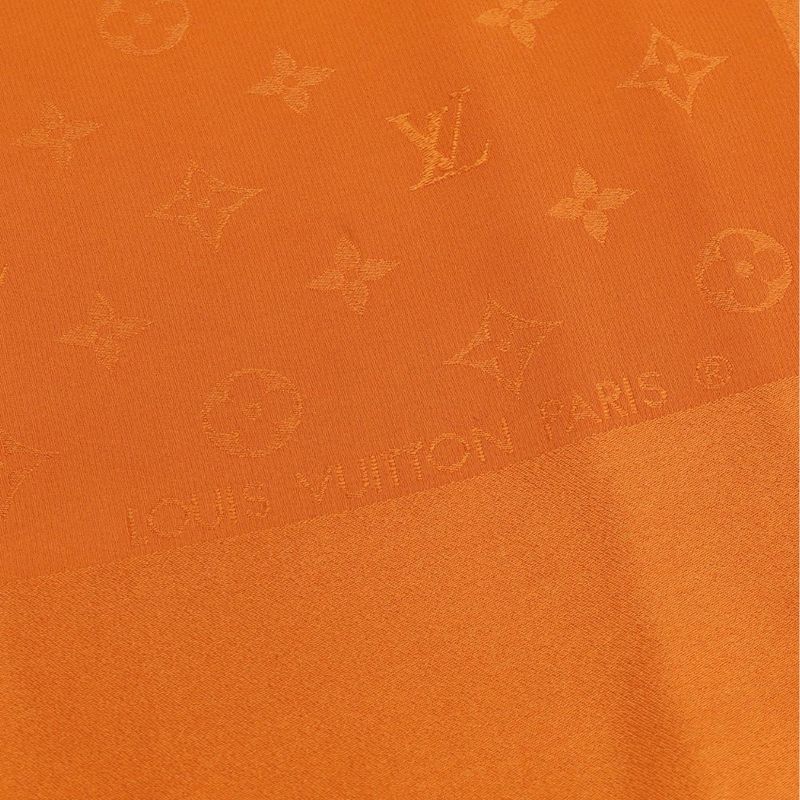 Louis Vuitton Scarf Carre Monaco Silk Orange Accessories Apparel Women Ladies